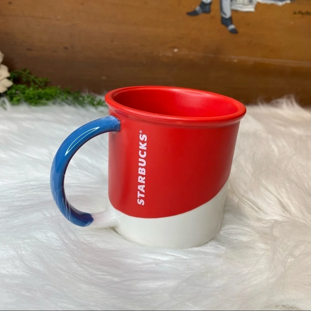 Starbucks Red White and Blue 12oz Ceramic Coffee Mug 2017